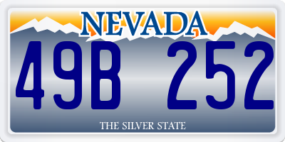 NV license plate 49B252