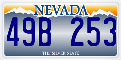 NV license plate 49B253