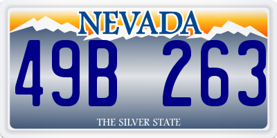 NV license plate 49B263