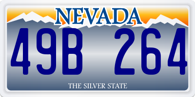 NV license plate 49B264