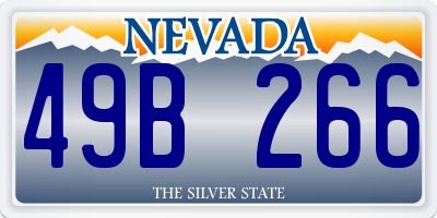 NV license plate 49B266