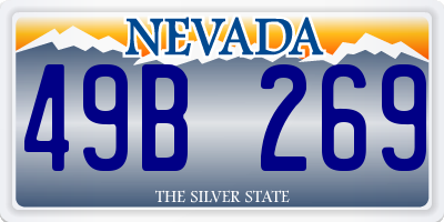 NV license plate 49B269