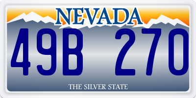 NV license plate 49B270