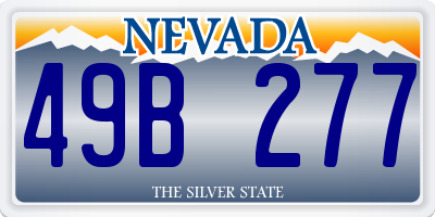 NV license plate 49B277