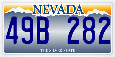 NV license plate 49B282