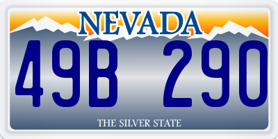 NV license plate 49B290