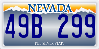NV license plate 49B299