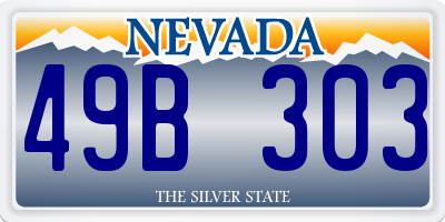 NV license plate 49B303