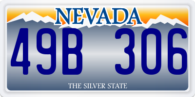 NV license plate 49B306