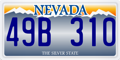 NV license plate 49B310
