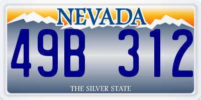 NV license plate 49B312