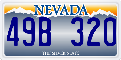 NV license plate 49B320