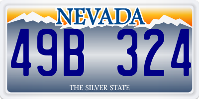 NV license plate 49B324