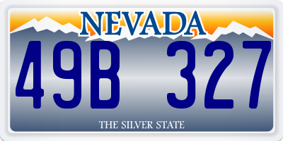 NV license plate 49B327