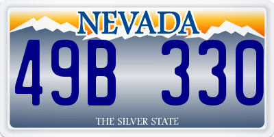 NV license plate 49B330