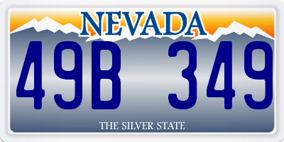 NV license plate 49B349