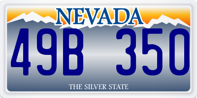 NV license plate 49B350