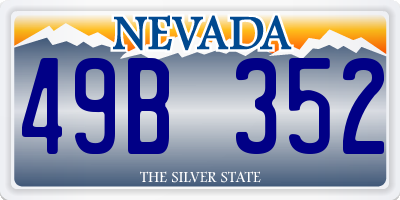 NV license plate 49B352