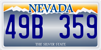 NV license plate 49B359