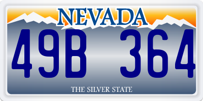 NV license plate 49B364