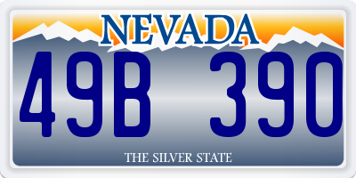 NV license plate 49B390