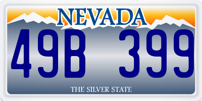 NV license plate 49B399