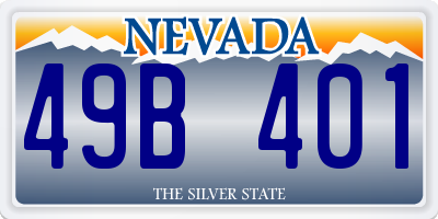 NV license plate 49B401
