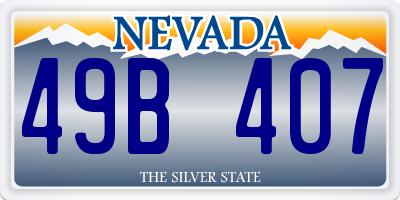NV license plate 49B407