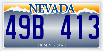 NV license plate 49B413