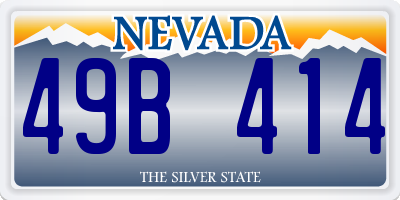 NV license plate 49B414
