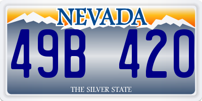 NV license plate 49B420