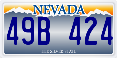 NV license plate 49B424