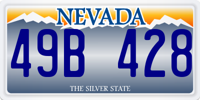 NV license plate 49B428