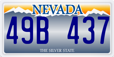 NV license plate 49B437