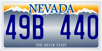 NV license plate 49B440