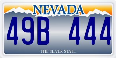 NV license plate 49B444