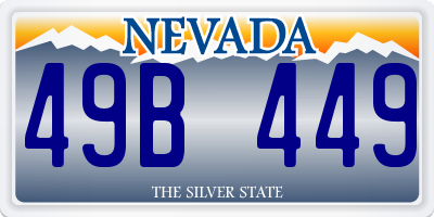 NV license plate 49B449