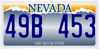 NV license plate 49B453