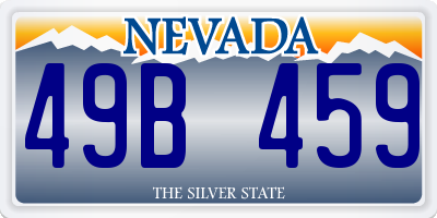 NV license plate 49B459