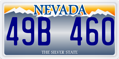 NV license plate 49B460