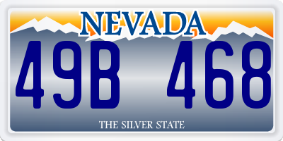 NV license plate 49B468