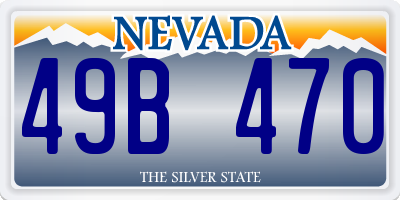 NV license plate 49B470