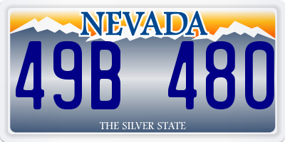 NV license plate 49B480