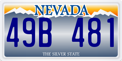 NV license plate 49B481