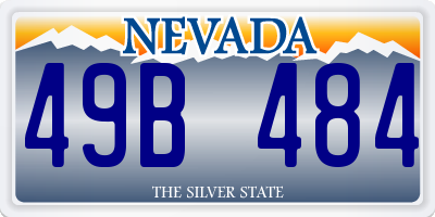 NV license plate 49B484