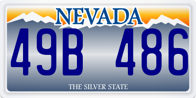 NV license plate 49B486