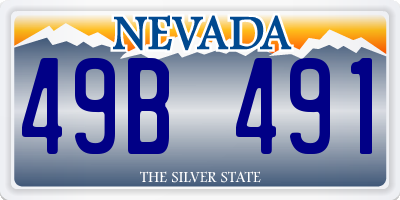 NV license plate 49B491