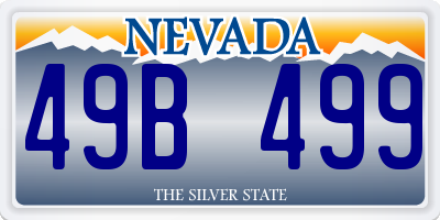NV license plate 49B499