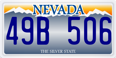 NV license plate 49B506