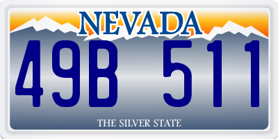 NV license plate 49B511